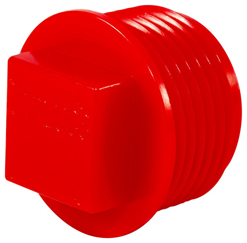 [Australia - AusPower] - Caplugs 99390176 Plastic Threaded Plug for Pipe Fittings. P-48, PE-HD, to Plug Thread Size 1/2 NPT", Red (Pack of 50) 