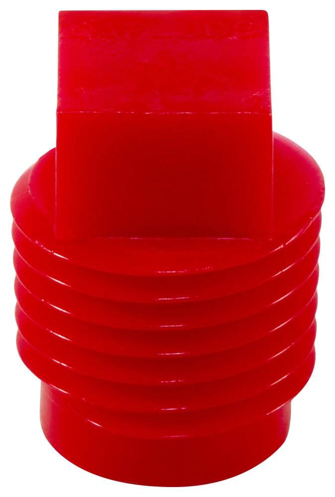 [Australia - AusPower] - Caplugs 99390174 Plastic Threaded Plug for Pipe Fittings. P-28, PE-HD, to Plug Thread Size 1/4 NPT", Red (Pack of 100) 
