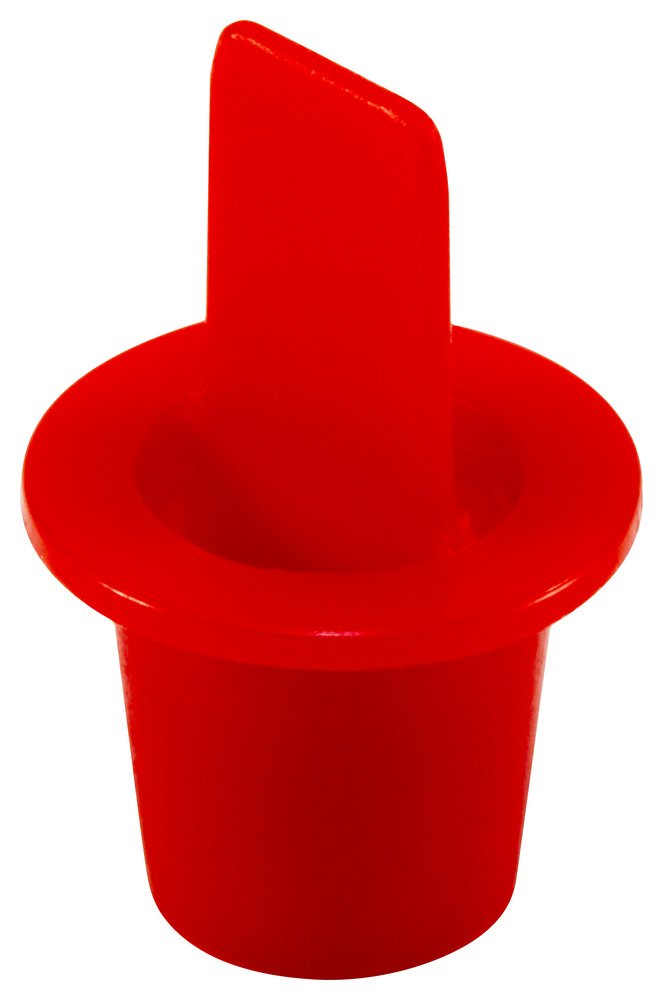 [Australia - AusPower] - Caplugs ZCPT2Q1 Plastic Center Pull Tab Tapered Plug. CPT-2, PE-LD, Cap OD 0.50" Plug ID 0.367", Red (Pack of 100) 