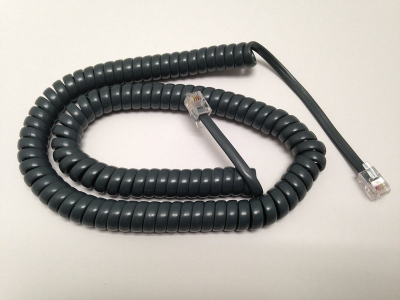[Australia - AusPower] - The VoIP Lounge Replacement 12 Foot Gray Handset Receiver Curly Cord for Cisco 7800 & 8800 Series IP Phone 7821 7841 7861 8841 8845 8851 8861 8865 