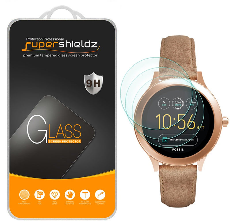 [Australia - AusPower] - (3 Pack) Supershieldz Designed for Fossil Q Venture Gen 3 Smartwatch Tempered Glass Screen Protector, Anti Scratch, Bubble Free 