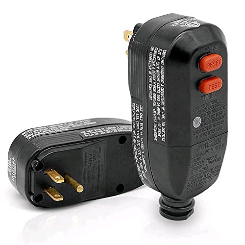 [Australia - AusPower] - GFCI Replacement Plug Assembly 3-Prongs 15Amp 3-wires with Ground Fault Circuit Interrupter Safety RCD Protection for Pool Pump, Power Pressure Washer, Air Conditioner, Hair Dryer and So On (Black) 