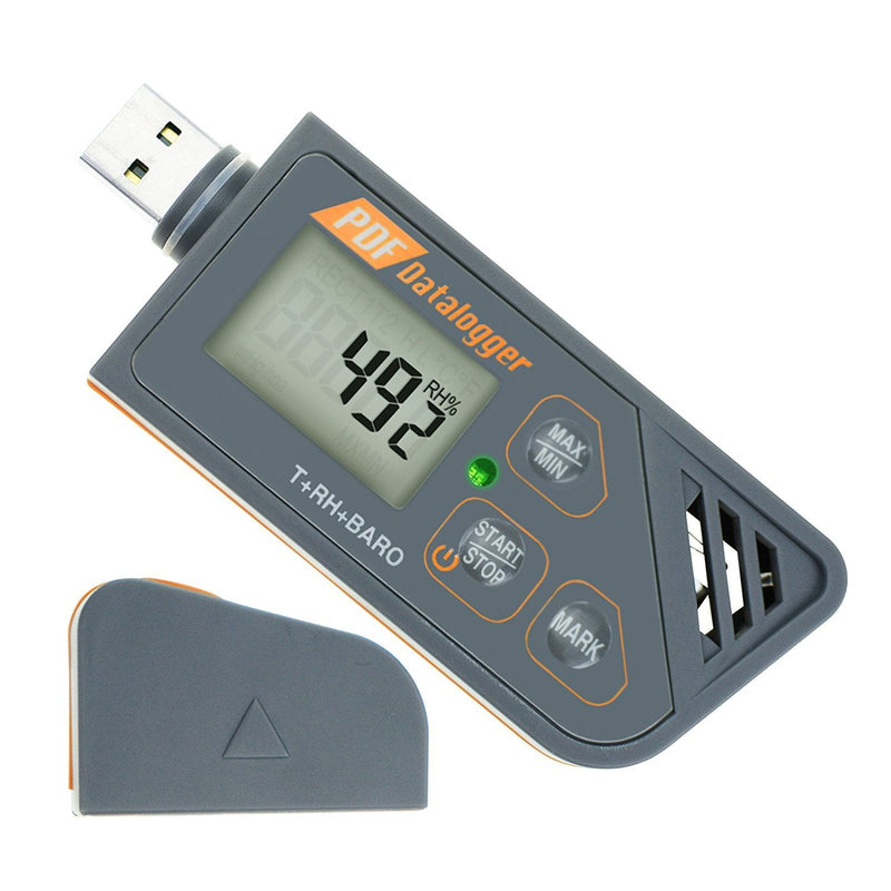 [Australia - AusPower] - Light, Portable and IP65 Waterproof USB Data Logger for Temperature, Humidity and Atmospheric Pressure, with Built-in Software to Generate PDF and Excel Reports 