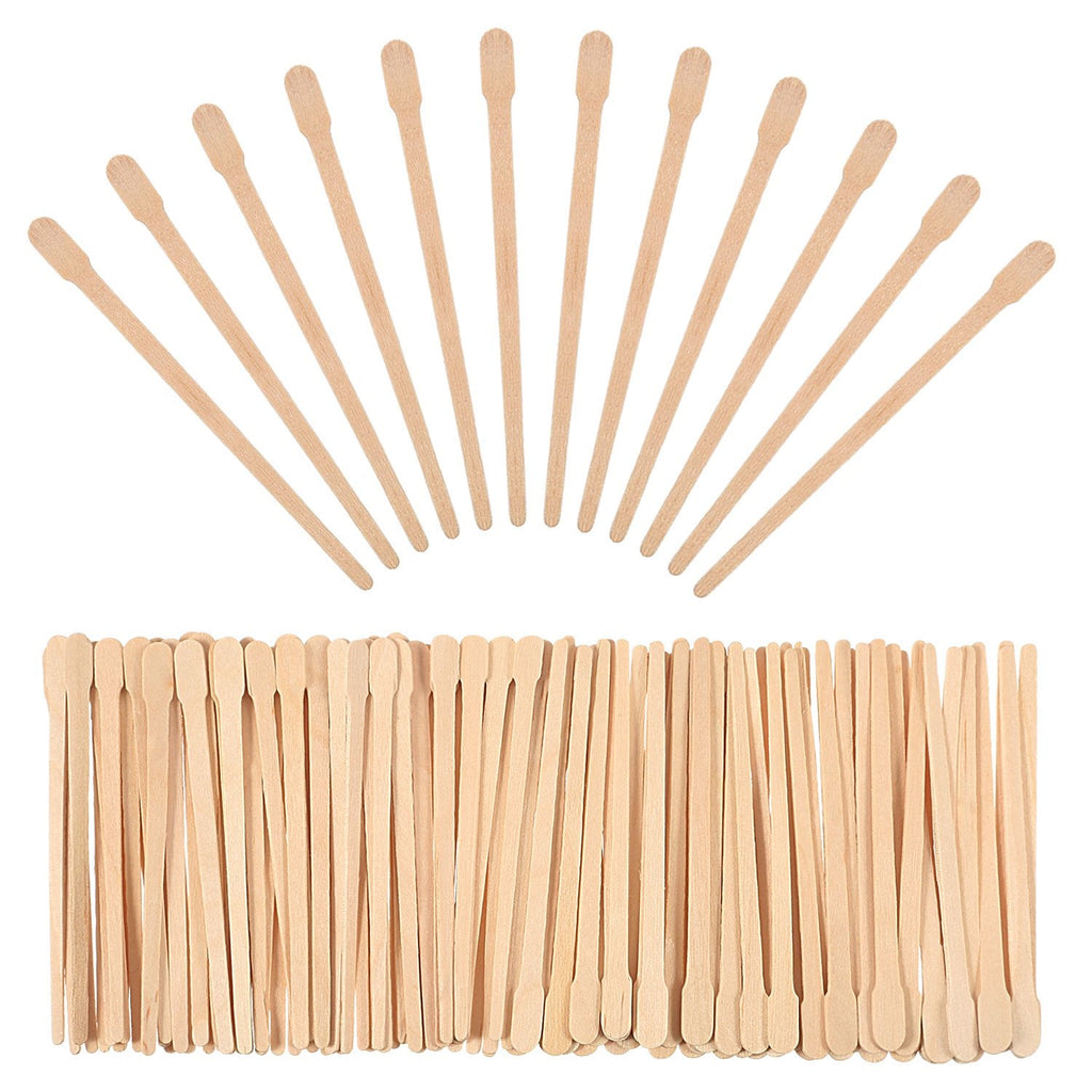 [Australia - AusPower] - 500 Pieces Brow Wax Sticks Small Wax Spatulas Applicator Wood Craft Sticks for Hair Removal Eyebrow Lip, Nose Wax Applicator Sticks 