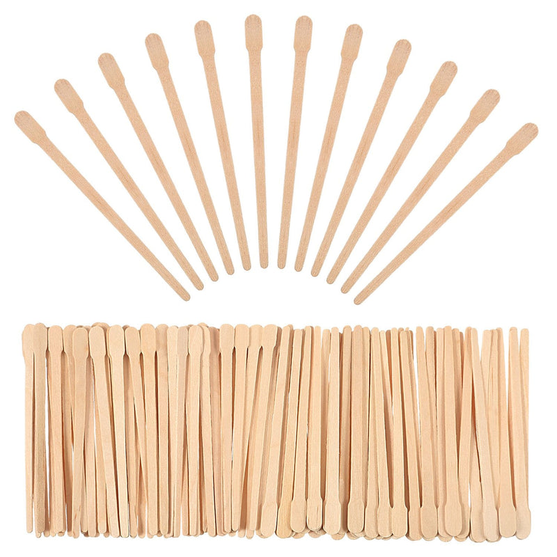 [Australia - AusPower] - 500 Pieces Brow Wax Sticks Small Wax Spatulas Applicator Wood Craft Sticks for Hair Removal Eyebrow Lip, Nose Wax Applicator Sticks 