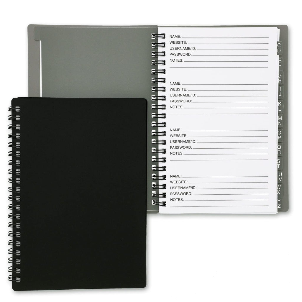 [Australia - AusPower] - Password Book with Alphabetical Tabs, Spiral Bound Internet Address Keeper Logbook (2 Pack, 6x7 in) 