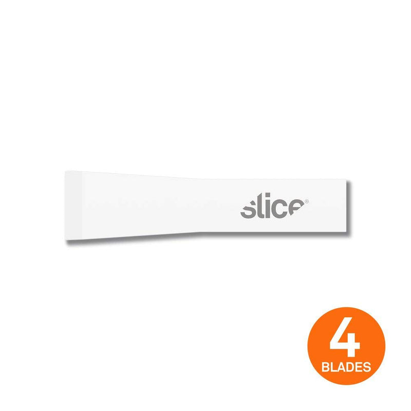 [Australia - AusPower] - Slice 10534 Chisel Blade, Finger-Friendly Edge, Safer Choice, Never Rusts, Lasts 11x Longer Than Metal, Precision Scraping, Scratchboard Art, Sculpting 4 Blades 