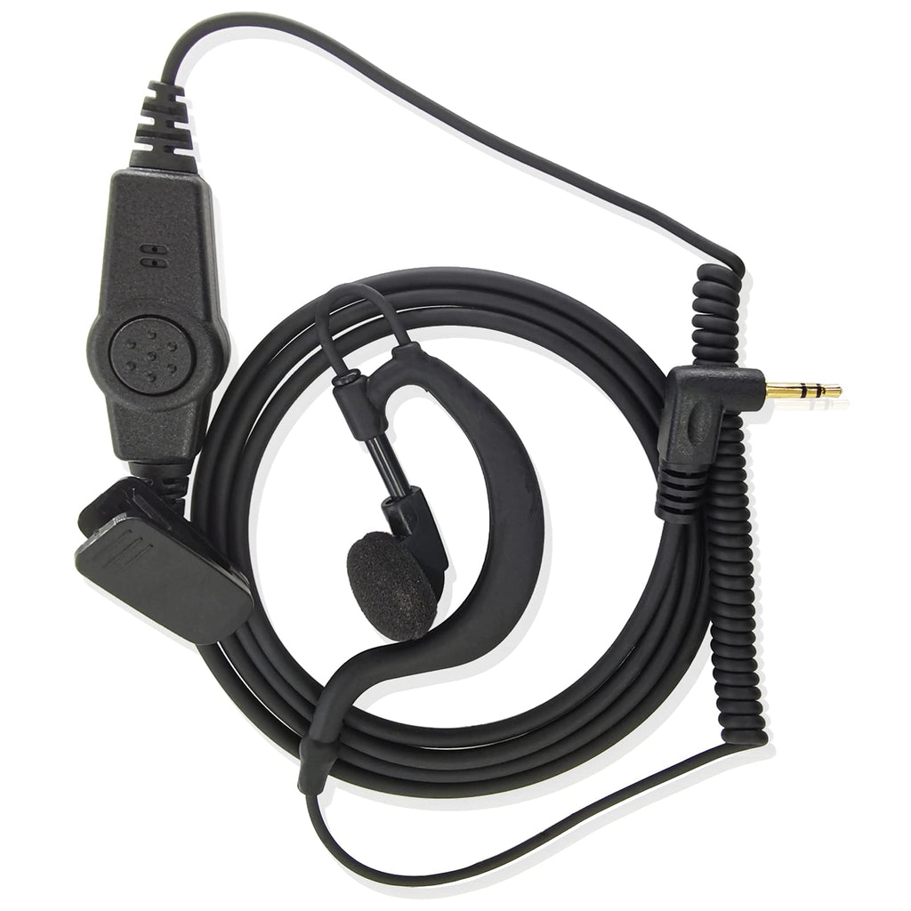 [Australia - AusPower] - RUKEY Spy Ear Piece Toys Security Headset Earpiece Agent Spy Earpiece 2.5mm 1-Pin G-Shape Walkie Talkie Headset with PTT for Motorola MT550 T6000 T5300 T6200 T7450 SX700 