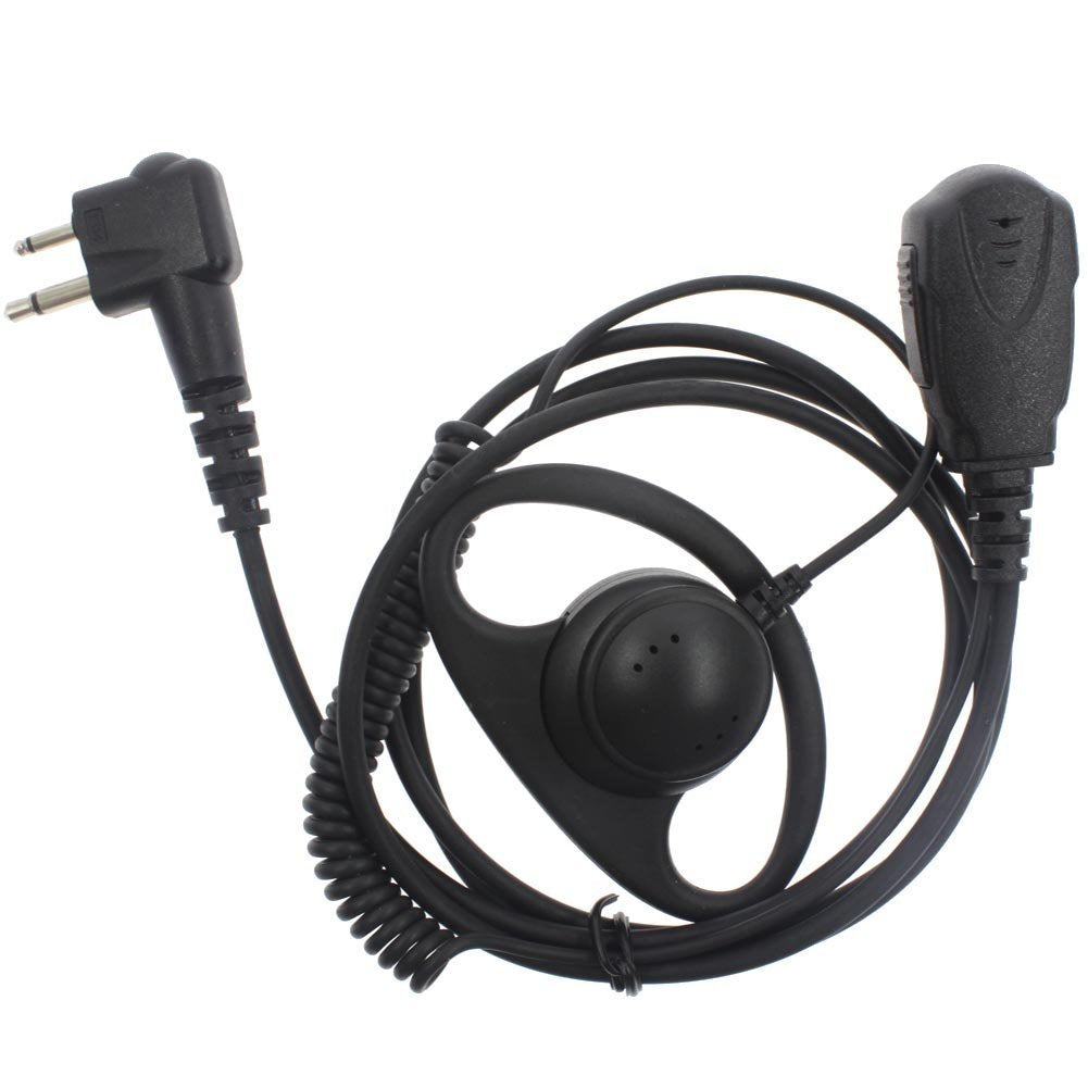 [Australia - AusPower] - RUKEY Two-Wire Surveillance Mic Single Wire Earhook Earpiece with Reinforced Cable for Motorola Radios CLS1450 XTN600 P180 CP250 DTR650 PR400 XV1400 SV21 