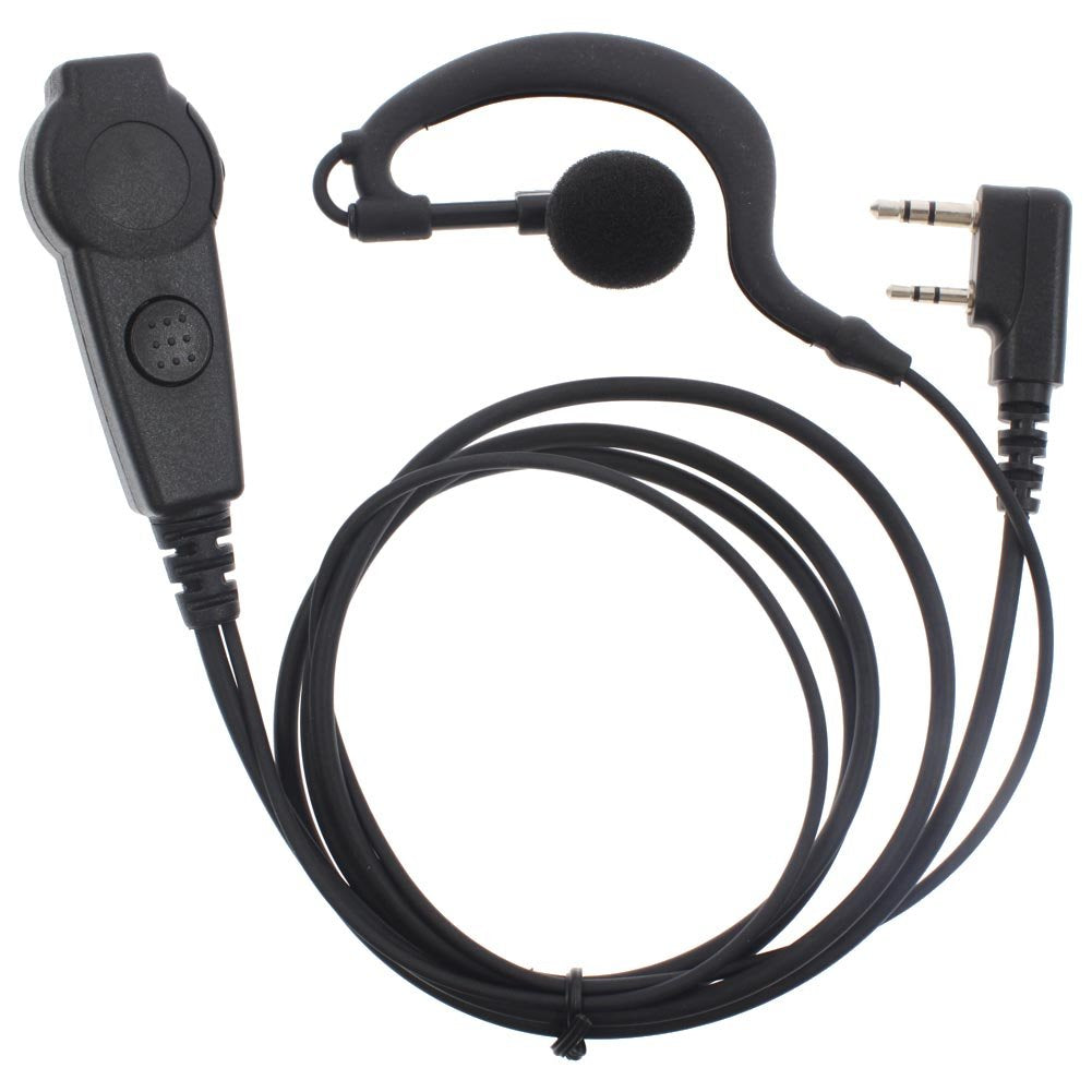 [Australia - AusPower] - RUKEY 2 Pin G Shape Ear Hook Earpiece Headset with PTT Mic for Kenwood Baofeng Wouxun Linton Puxing Weierwei Quansheng HYT TYT 