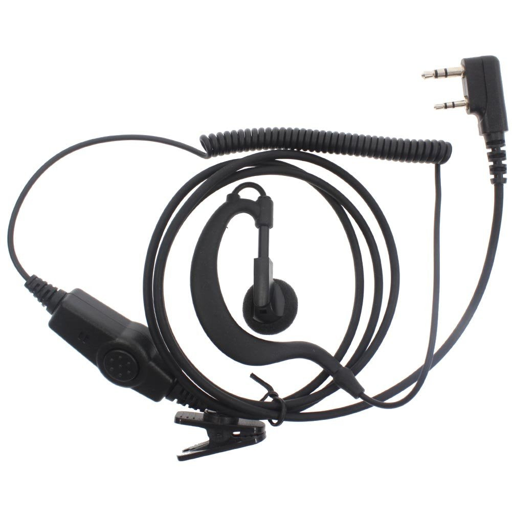 [Australia - AusPower] - RUKEY Surveillance Headset with PTT Mic Single Wire Earhook Headset for Kenwood Baofeng Wouxun Linton Puxing Weierwei Quansheng HYT TYT 