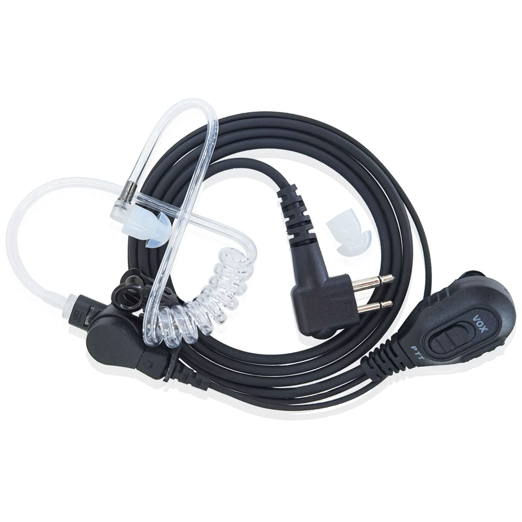 [Australia - AusPower] - RUKEY Transparent Security Headsets and Mic Acoustic Tube Noise Reduction Reinforced 2 Pin Earpiece Headset for Motorola CLS1450 XTN600 P165 CP110 DTR450 XV1400 GP300 