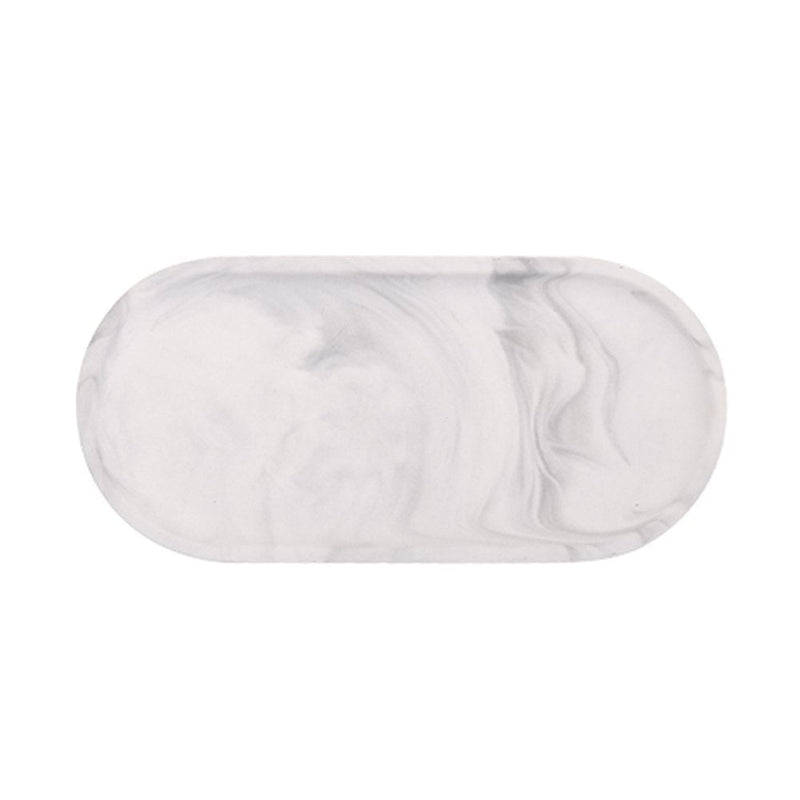 [Australia - AusPower] - CHOOLD Chic Ceramic Marble Style Oval Dessert Plate Cake Plate Jewelry Dish Ring Dish Cosmetics Organizer Fruit Dish Home Decor Wedding Gift Simple 