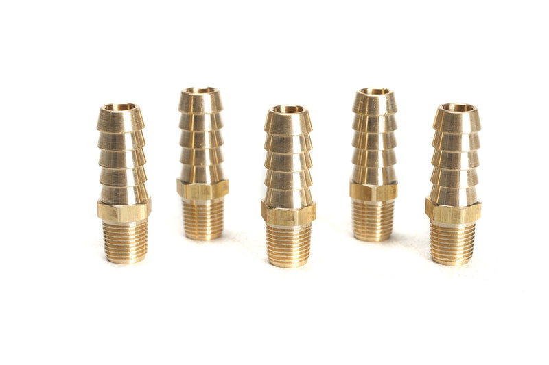 [Australia - AusPower] - LTWFITTING Brass Fitting Coupler 3/8-Inch Hose Barb x 1/8-Inch Male NPT Fuel Gas Water(Pack of 5) 