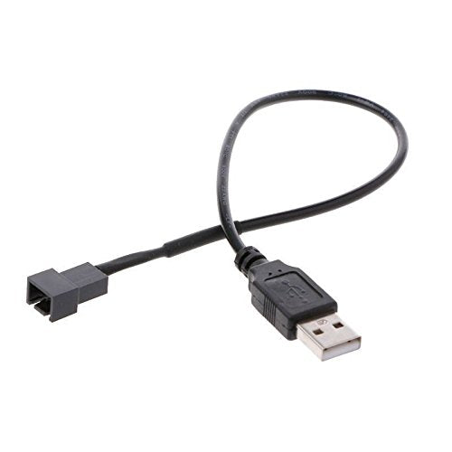 [Australia - AusPower] - 3Pcs USB A Male to 3 Pin Case Fan Adapter Connector Cable for PC Computer Loud 