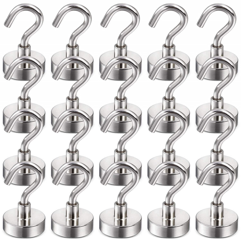 [Australia - AusPower] - DIYMAG Magnetic Hooks, 22Lbs Strong Magnet Hooks for Kitchen, Home, Cruise, Workplace, Office and Garage, Pack of 20 22lbs 20P 