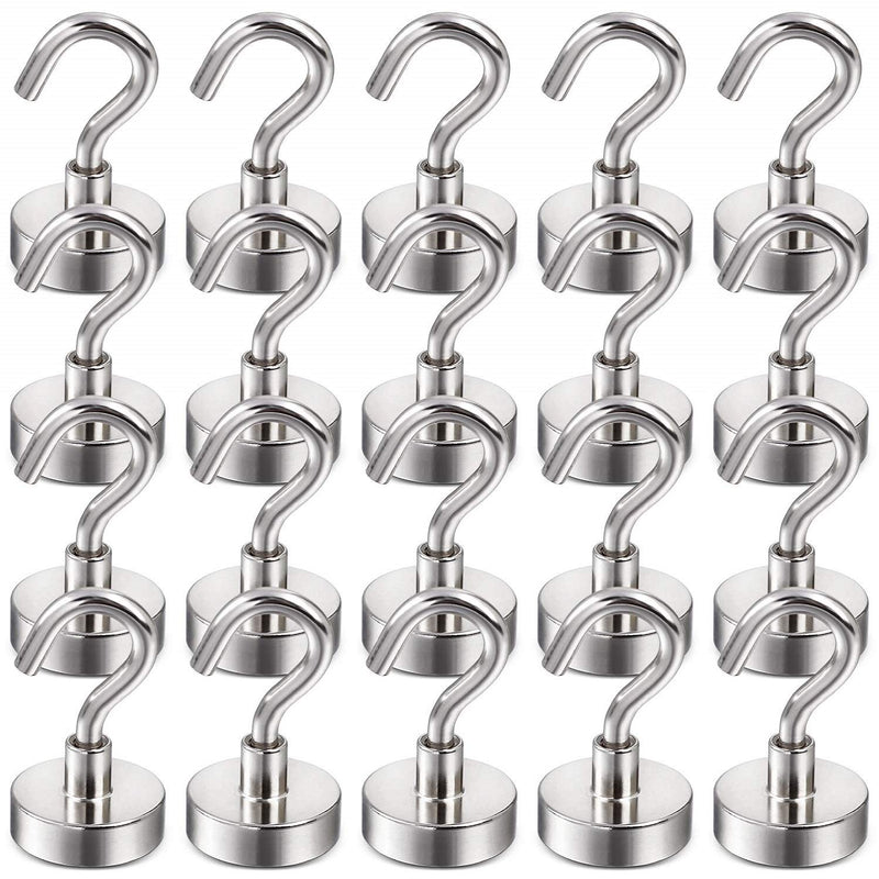 [Australia - AusPower] - DIYMAG Magnetic Hooks, 22Lbs Strong Magnet Hooks for Kitchen, Home, Cruise, Workplace, Office and Garage, Pack of 20 22lbs 20P 