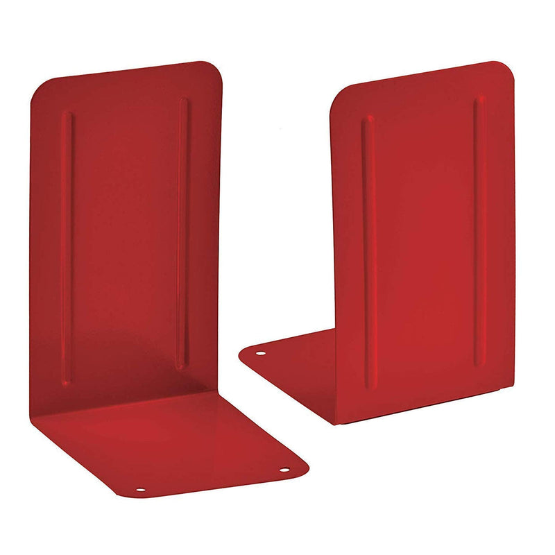 [Australia - AusPower] - Acrimet Premium Metal Bookends (Heavy Duty) (Red Color) (1 Pair) 