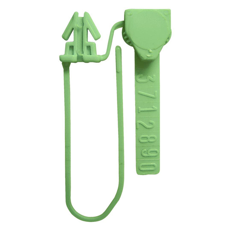[Australia - AusPower] - ELC Anchor Seals AFN 011N13PL1PPGR Anchor Seal AFN w/ 5.5" Plastic Sealing Thread, High-Relief Molded Numbers, in Polypropylene, Green Color, 4" Length,0.25" Thick (Pack of 250) 