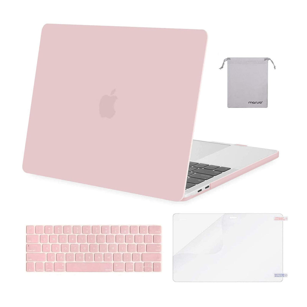 [Australia - AusPower] - MOSISO Compatible with MacBook Pro 13 inch Case 2020-2016 Release A2338 M1 A2289 A2251 A2159 A1989 A1706 A1708, Plastic Hard Shell Case&Keyboard Cover Skin&Screen Protector&Storage Bag, Rose Quartz 