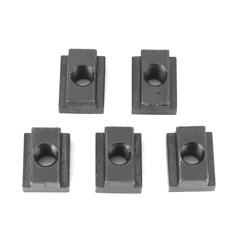 [Australia - AusPower] - 5pcs/ Pack 45 Carbon Steel T-Slot Nut M8/M10 Threads Black Oxide Finish for Machines Tool Tables(M8) 