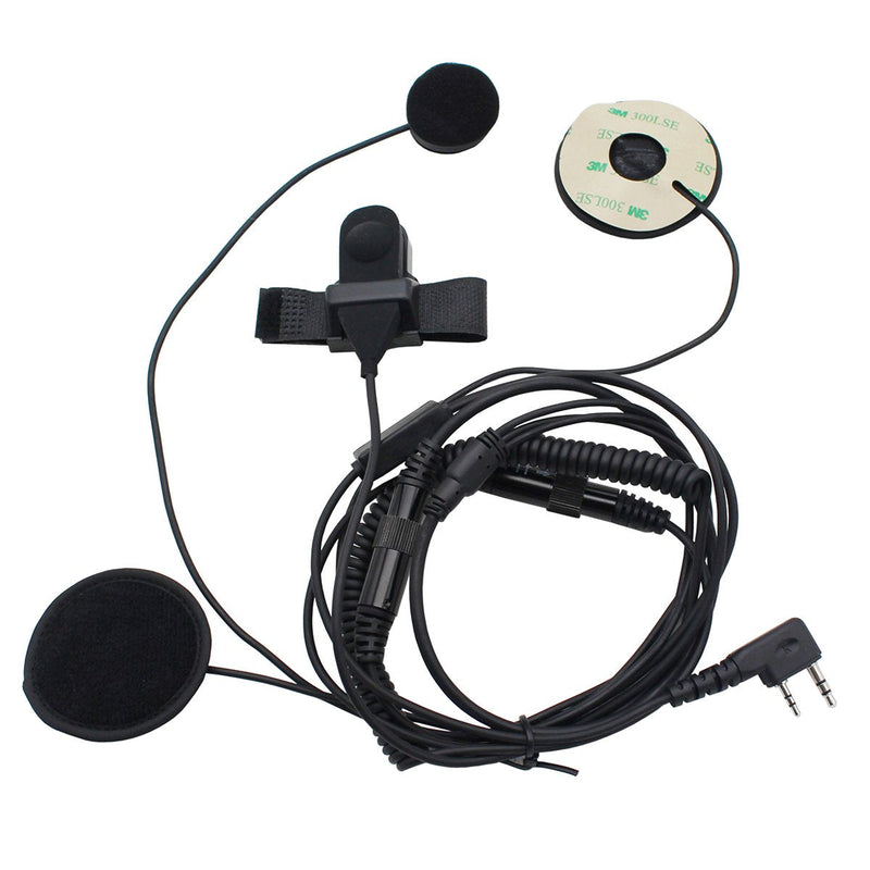 [Australia - AusPower] - GoodQbuy® Full Face Moto Motorcycle Bike Helmet Earpiece Headset Mic Microphone for Kenwood QUANSHENG TYT BAOFENG UV5R 666s 888S Retevis H-777 2 Way Radio Walkie Talkies 