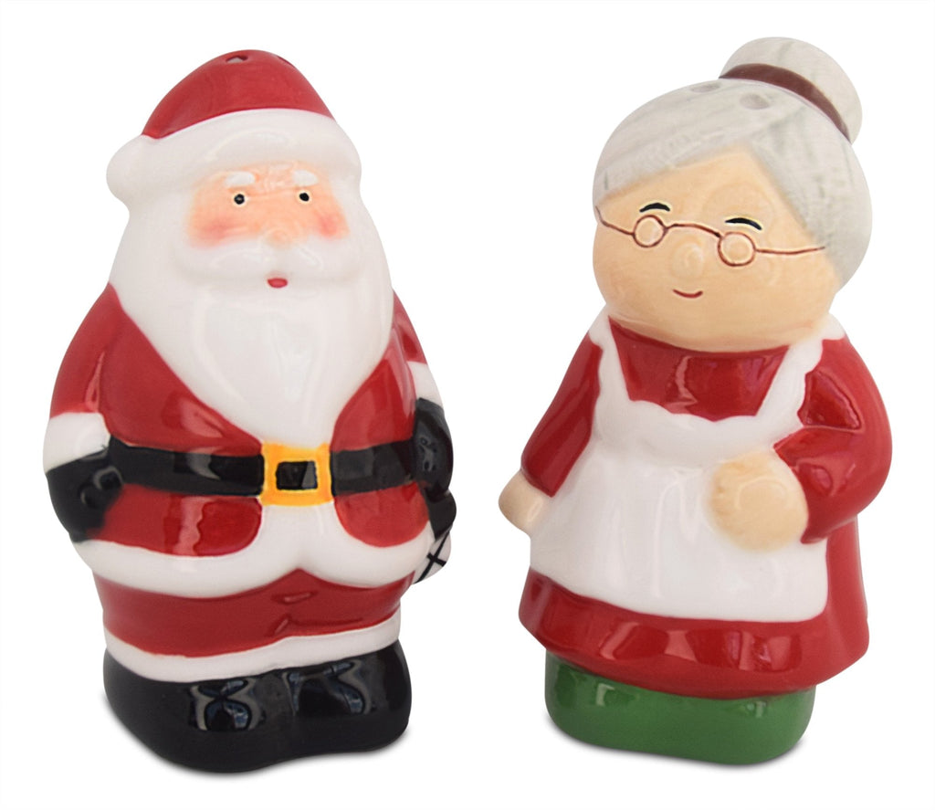 [Australia - AusPower] - Christmas Salt and Pepper Shakers, Santa & Mrs Claus Holiday Ceramic Set, Holiday Decor, Barclay’s Buys 