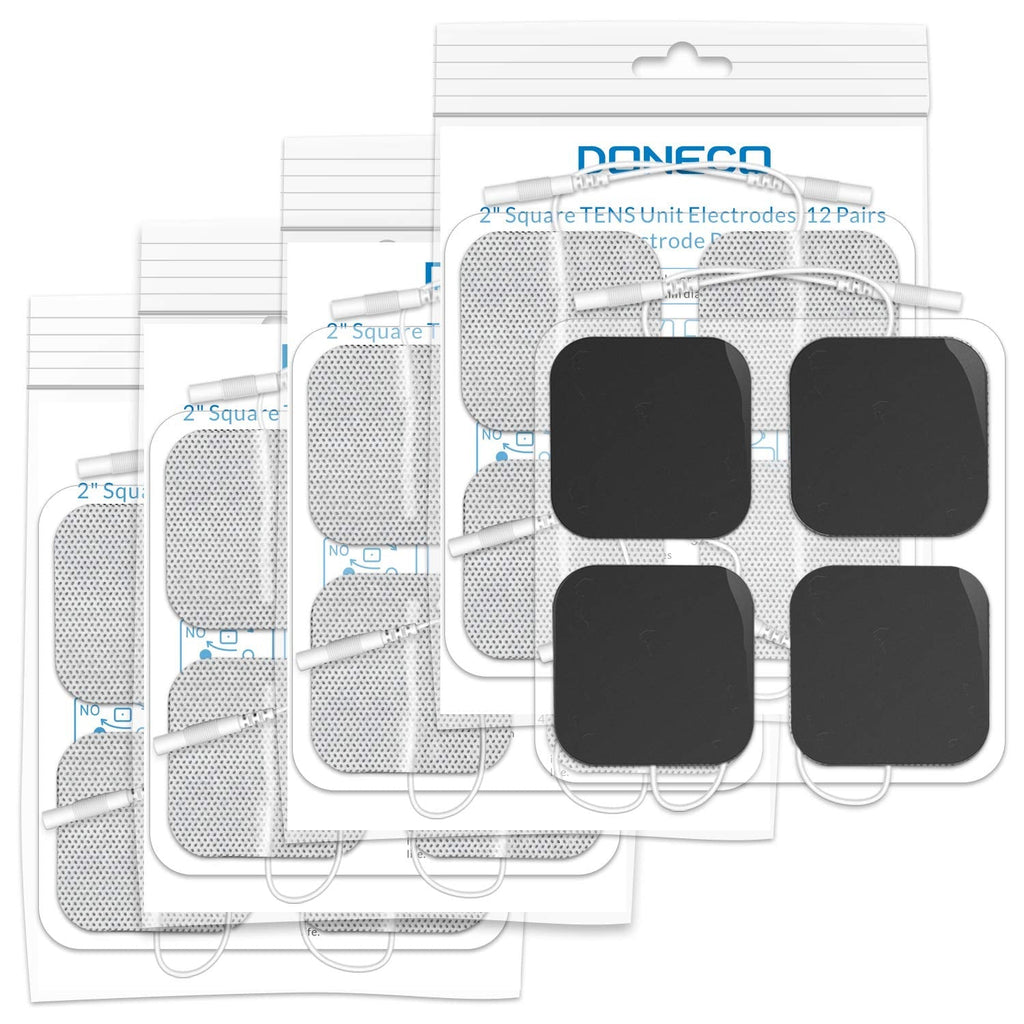 [Australia - AusPower] - DONECO TENS Unit Pads 2X2 20 Pcs Replacement Pads Electrode Patches for Electrotherapy -Universally Compatible with Most TENS Machine Models 