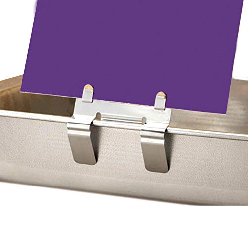 [Australia - AusPower] - Stainless Steel Pan Clip, Metal Food Tray Label Sign Holder for Bake Sales - 12 Pack 