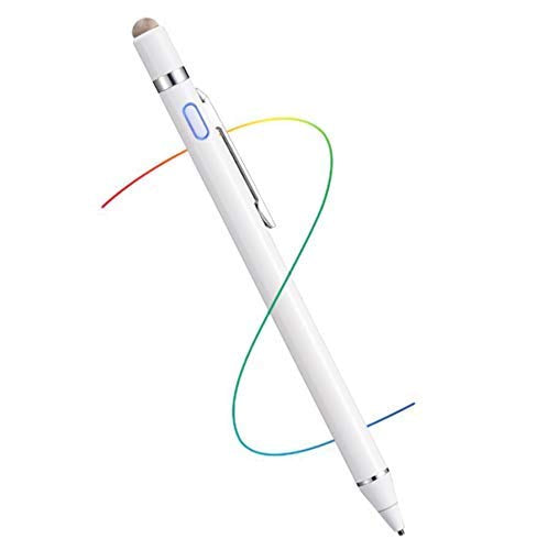 [Australia - AusPower] - Active Stylus Digital Pen with 1.5mm Ultra Fine Tip Stylus for iPad, Drawing Stylus Pen Compatible for Apple Pencil/Samsung Pen on Touch Screens,White 
