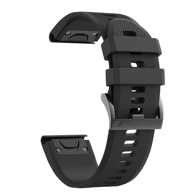 [Australia - AusPower] - Notocity Compatible Fenix 5 Band 22mm Width Soft Silicone Watch Strap for Fenix 5 Plus/Fenix 6/Fenix 6 Pro/Fenix 7/exip/Forerunner 935/945/Approach S60/Quatix 5(Black) Black 