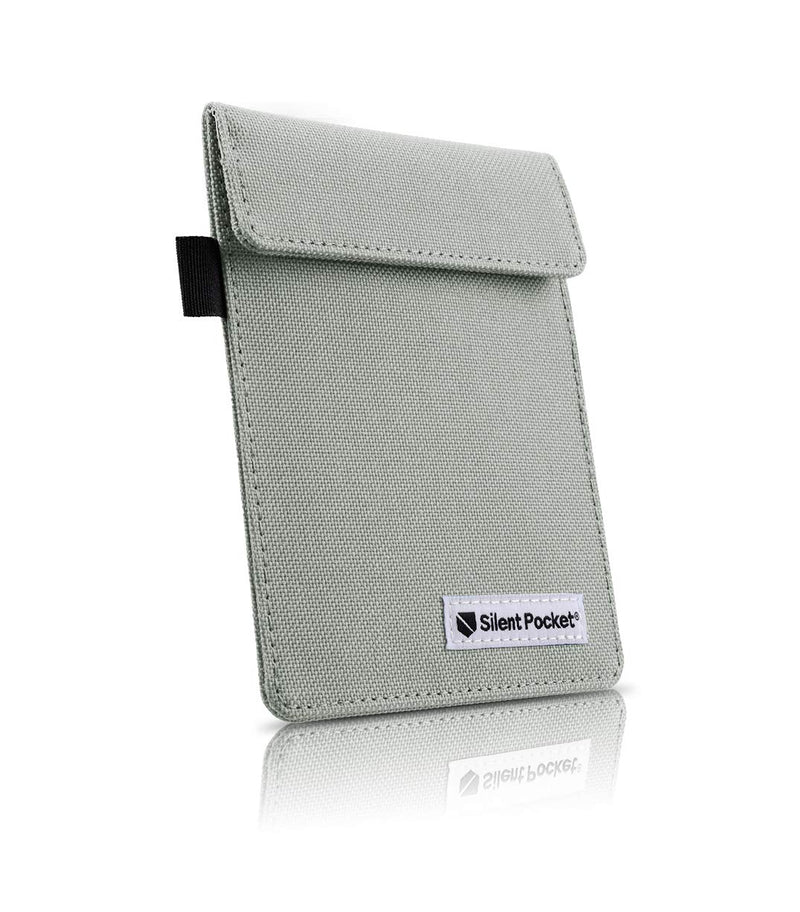[Australia - AusPower] - Silent Pocket Signal Blocking Faraday Key Fob Case - Car Anti Theft Device Shielding Against All Signal Types, Including RFID Blocking & Durable Faraday Bag, Fits Most Car Keyfobs (Grey) X-Small Light Grey 