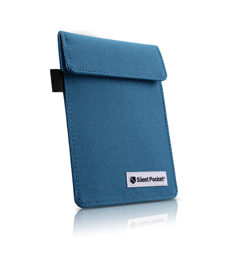 [Australia - AusPower] - Silent Pocket Signal Blocking Faraday Key Fob Case - Car Anti Theft Device Shielding Against All Signal Types, Including RFID Blocking & Durable Faraday Bag, Fits Most Car Keyfobs (Blue, X-Small) Blue 