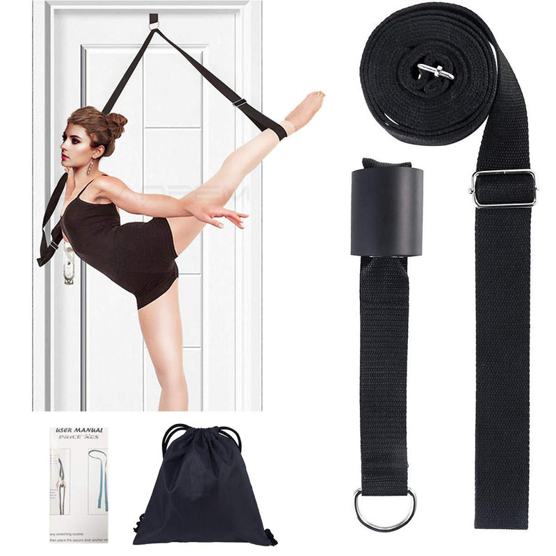[Australia - AusPower] - Price Xes Adjustable Leg Stretcher Lengthen Ballet Stretch Band - Easy Install on Door Flexibility Stretching Leg Strap Great Cheer Dance Gymnastics Trainer Stretching Equipment Taekwondo Training 