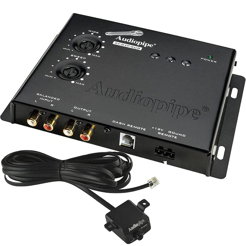 [Australia - AusPower] - AudioPipe XV-BXP-SUB 15V Car Audio System Digital Sound Equalizer Epicenter Enhancer Restoration Signal Processor Bass Booster w/ Remote Knob, Black 