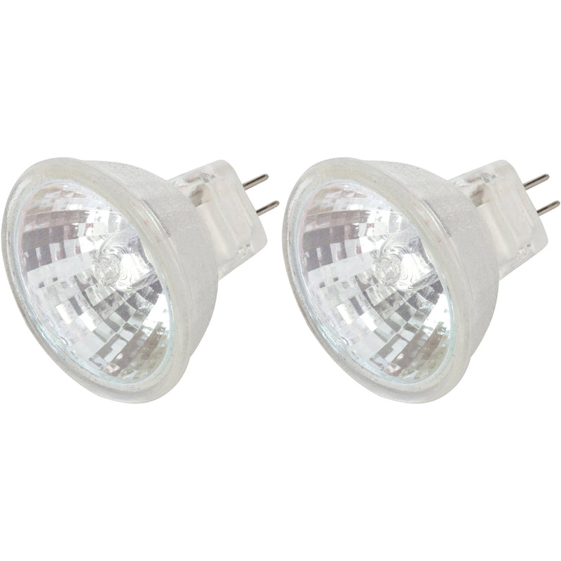 [Australia - AusPower] - Simba Lighting 10 Watt 12 Volt MR11 Halogen Spotlight Bulbs (2 Pack) 2-Pin 110lm 30° Beam Angle for Accent, Track Light, and Fiber Optics, GU4 Bi-Pin Base, Glass Cover, Warm White 2700K Dimmable 