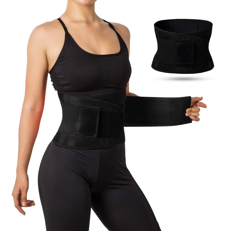[Australia - AusPower] - Jueachy Waist Trainer for Women Breathable Waist Trimmer Belly Band Stomach Shaper for Women Small Black 