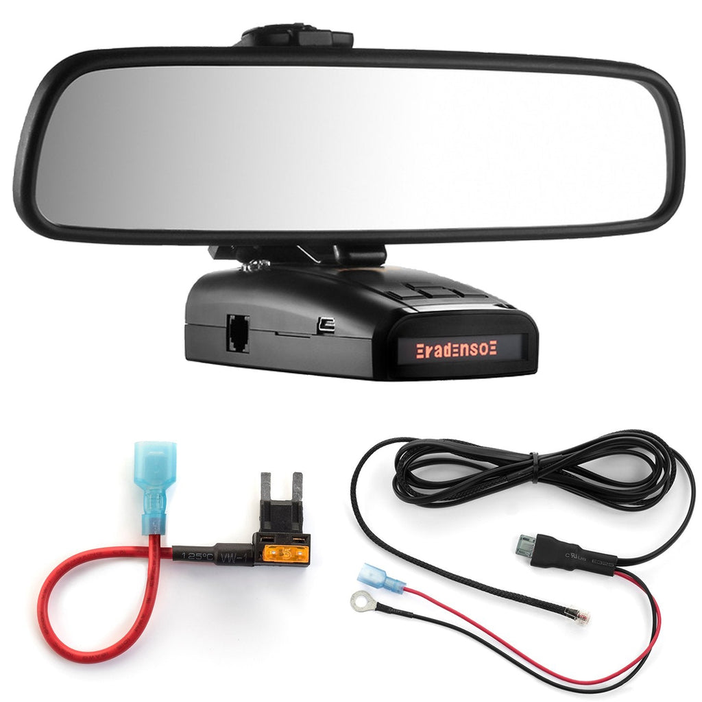 [Australia - AusPower] - Radar Mount Mirror Mount + Direct Wire Power Cord + Mini Fuse Tap for Radenso XP and SP (3001410R) 