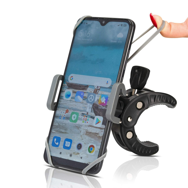 [Australia - AusPower] - Stroller Phone Holder, Shopping Cart Phone Holder, Golf Cart Phone Holder, Bike Phone Mount, for Motorcycle, Scooter, ATV, Boat, Spin Bike, Bicycle Handlebar- Universal- iPhone, Cell Phone Clamp 