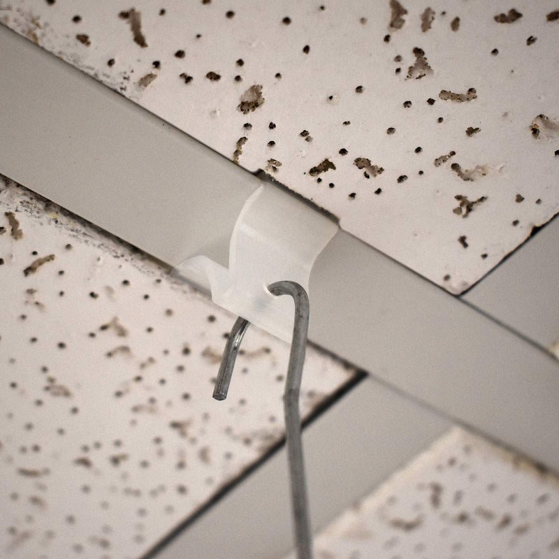 [Australia - AusPower] - Plastic Drop Ceiling Grid Clips with 3/16" Diameter Hole, Snap On Ceiling Sign Hangers, 30 Pack 