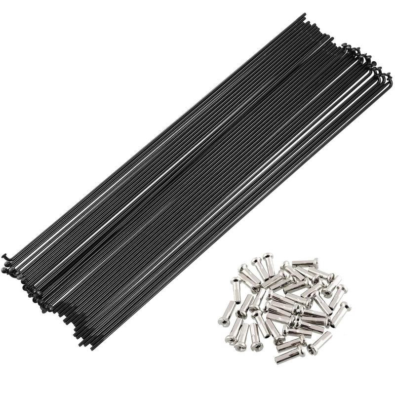 [Australia - AusPower] - WINOMO 36Pcs 14G J Bend Bicycle Mountain Bike Steel Spokes Bike Spokes and Nipples 260mm 
