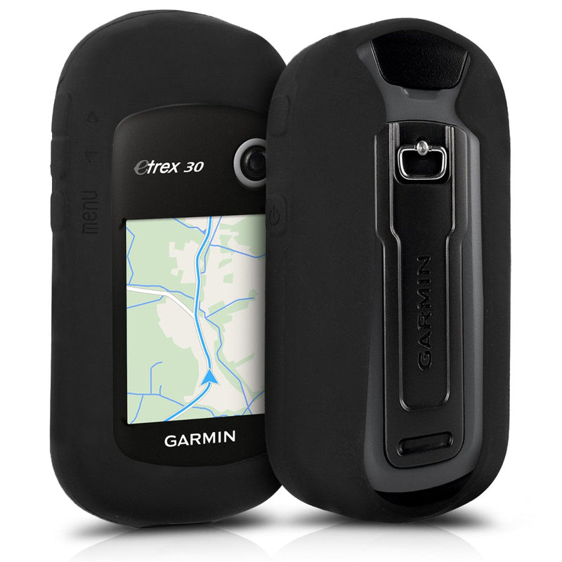 [Australia - AusPower] - kwmobile Case Compatible with Garmin eTrex 10/20/30/201x/209x/309x - GPS Handset Navigation System Soft Silicone Skin Protective Cover - Black 