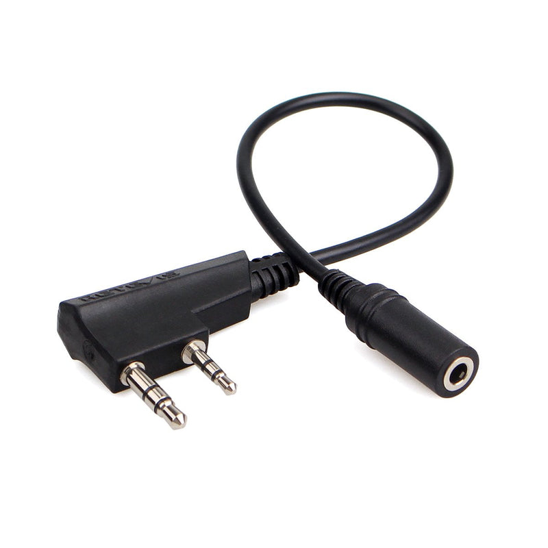 [Australia - AusPower] - Retevis Earpiece Adapter,2 Pin to 3.5mm Walkie Talkies Headset Adapter for Retevis H-777 RT21 RT22 RT27 RT7 H-777S Baofeng UV-S9 Plus Kenwood 2 Way Radios (1 Pack) 