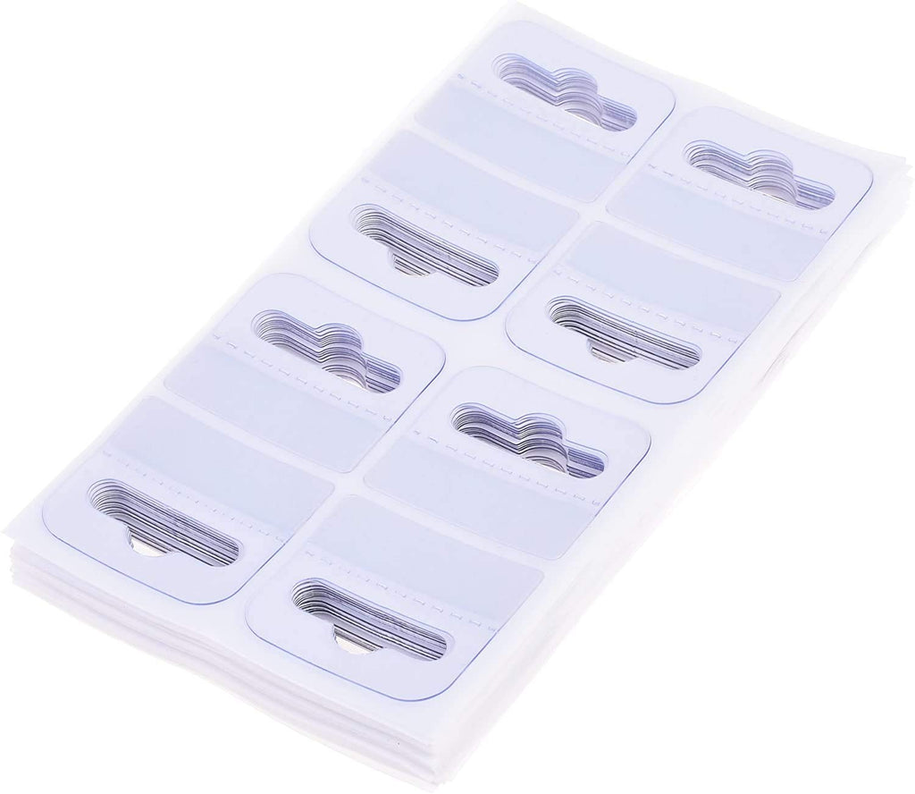 [Australia - AusPower] - 200 Pieces 1 3/4" x 1 1/2" Clear Slot Hole Adhensive Custom Hang Tabs Tags Hook for Store Retail Display 