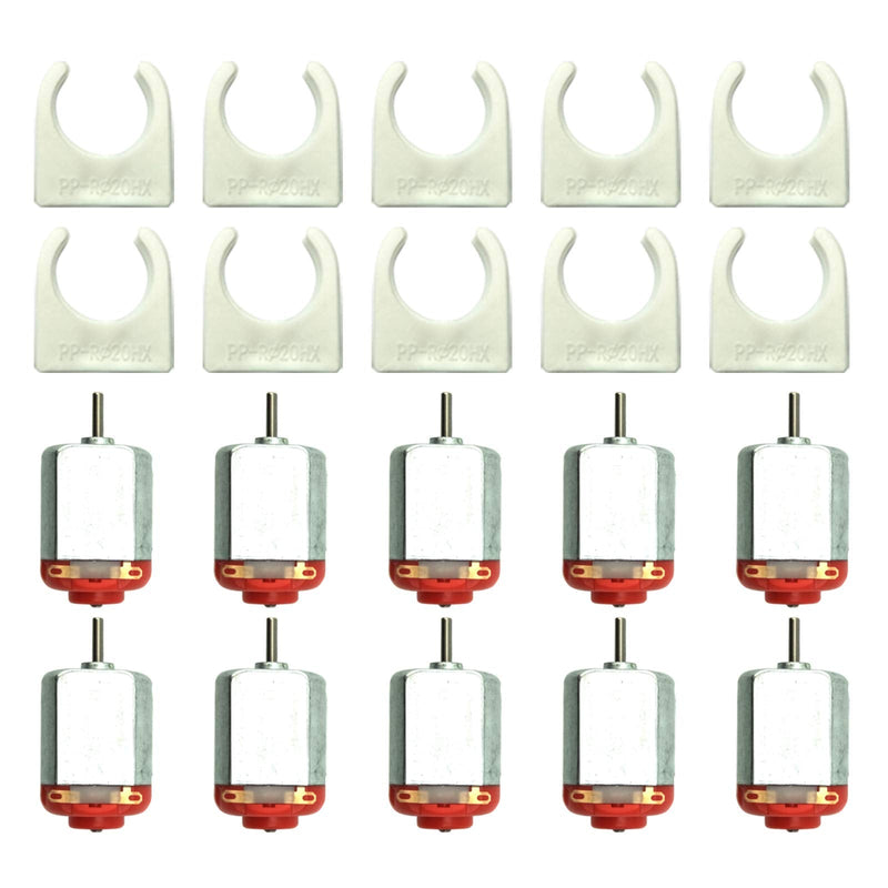 [Australia - AusPower] - 10pcs Micro 130 DC Motor Strong Magnetic Brushed Electric DC 3V -12V 25000 RPM Cars Toys Electric Motor, High Speed Torque DIY Remote Control Toy Car Hobby Motor, Metal Car Engine Motor Kit for Toys 