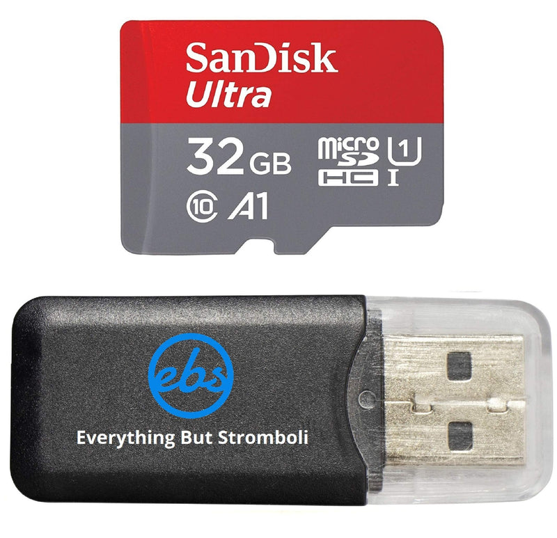 [Australia - AusPower] - SanDisk 32GB Micro Ultra Memory Card works with VTech Kidizoom DUO Blue, Pink Selife, Action Cam 180, Camera SDHC UHS-I with Everything But Stromboli (TM) Card Reader 