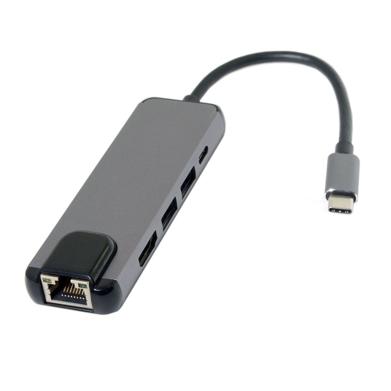 [Australia - AusPower] - Cablecc USB 3.1 Type-C USB-C to HDMI Dual Ports 3.0 Hub Ethernet Power for PC Laptop 