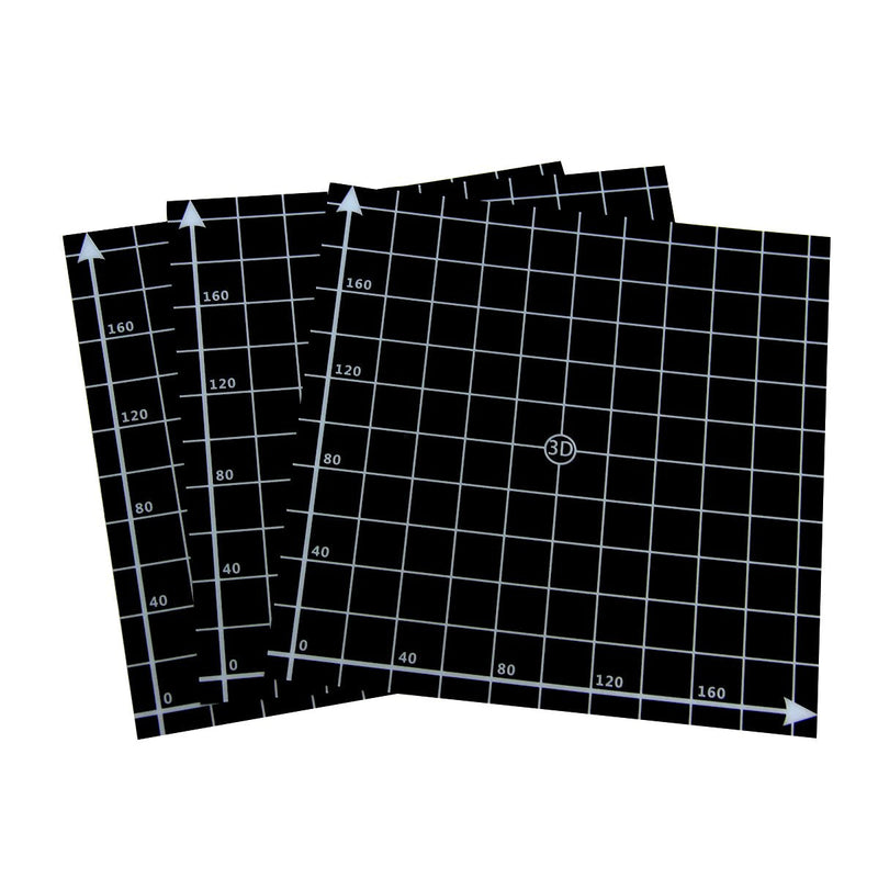 [Australia - AusPower] - Wisamic 3 Pack 220mmx220mm 3D Printing Build Surface Heat Bed with Adhesive, 10mm Grid, for 3D Printers MK2/MK2A, Reprap, Mendel 