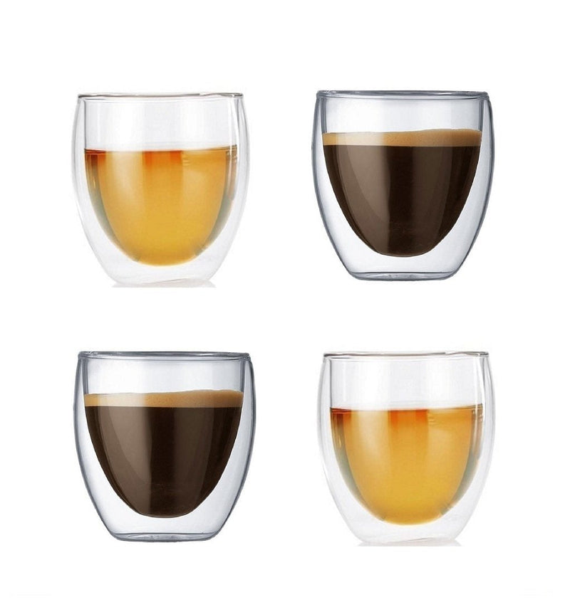 [Australia - AusPower] - Gmark Espresso Cups Shot Glass 2.7-Ounce Coffee Set of 4 -Double Wall Thermo Insulated GM2028 