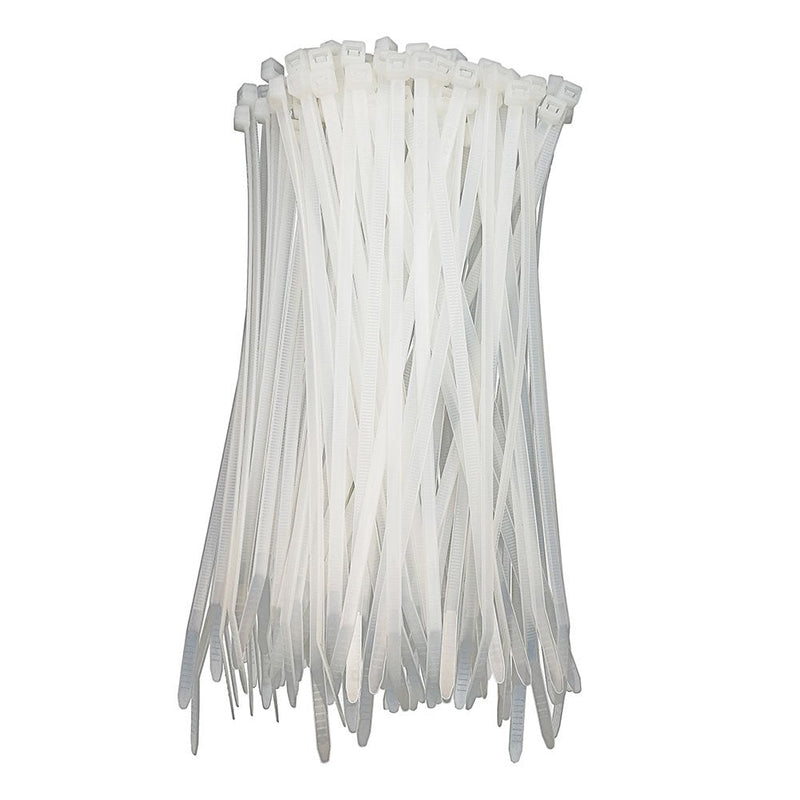 [Australia - AusPower] - HS Clear Zip Ties 6 Inch Small (100 Pack) 18 LBS Self Locking Zip Ties White Nylon Ties Thin,Strong and Durable 100pcs 6" 